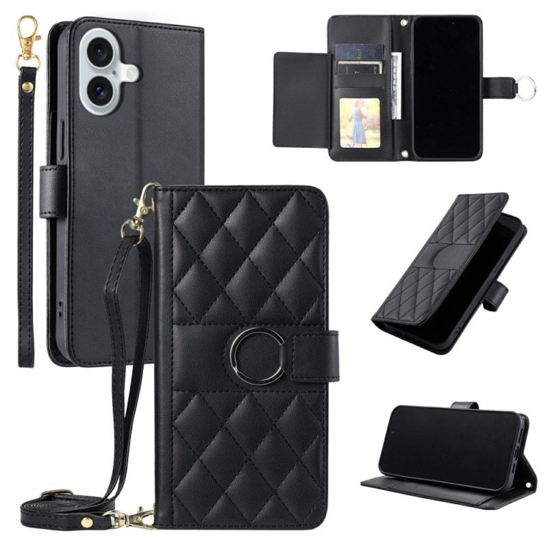 Lederhüllen iPhone 17 Premium-design Mit Trageband Und Schulterriemen