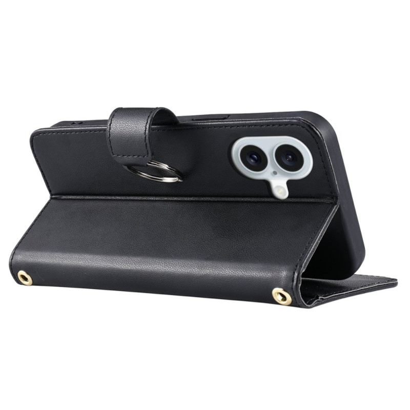 Lederhüllen iPhone 17 Premium-design Mit Trageband Und Schulterriemen