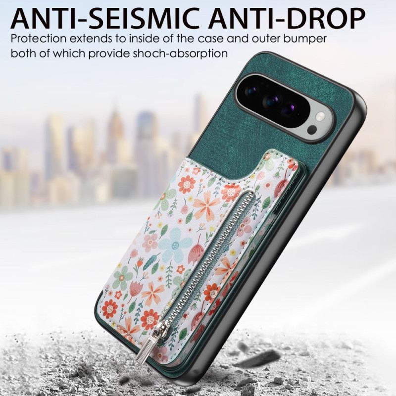 Hülle Google Pixel 10 Pro Xl Geldbörse Mit Blumenmuster