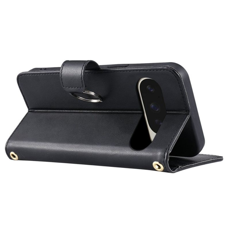 Lederhüllen Google Pixel 10 Pro Xl Handyhülle Gesteppt Und Mit Ring