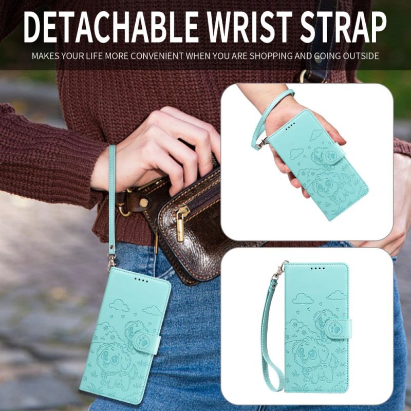 Lederhüllen Google Pixel 10 Pro Xl Handyhülle Rfid-schutz Und Hunde-muster