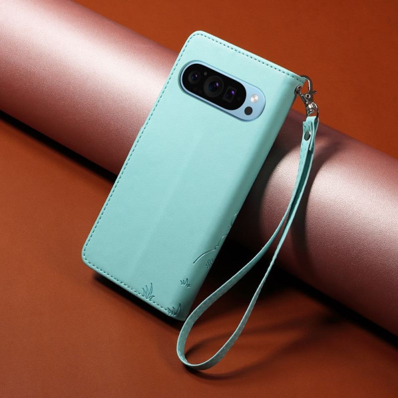 Lederhüllen Google Pixel 10 Pro Xl Handyhülle Rfid-schutz Und Hunde-muster