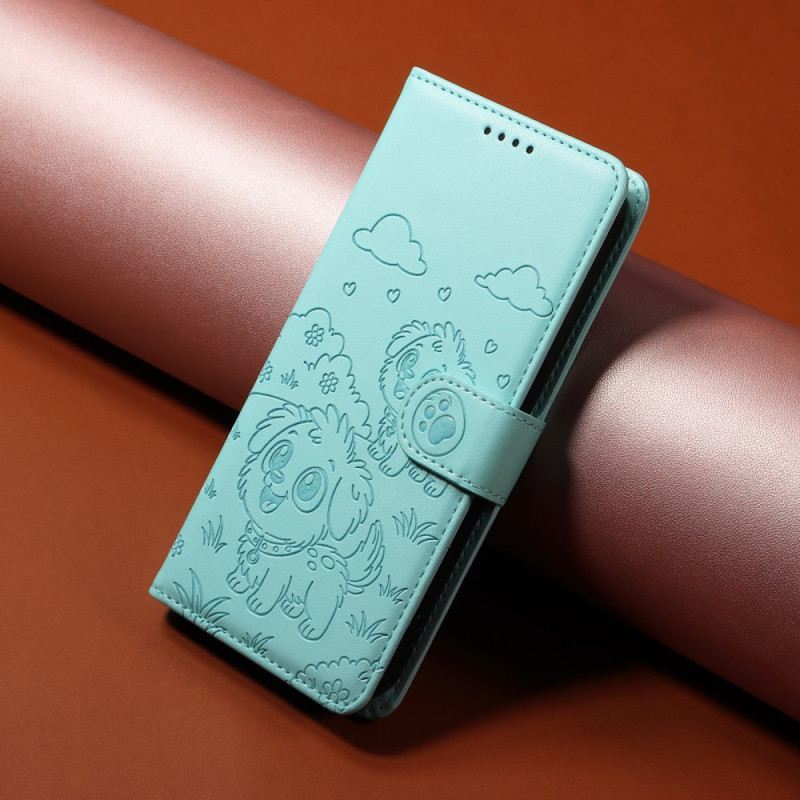 Lederhüllen Google Pixel 10 Pro Xl Handyhülle Rfid-schutz Und Hunde-muster