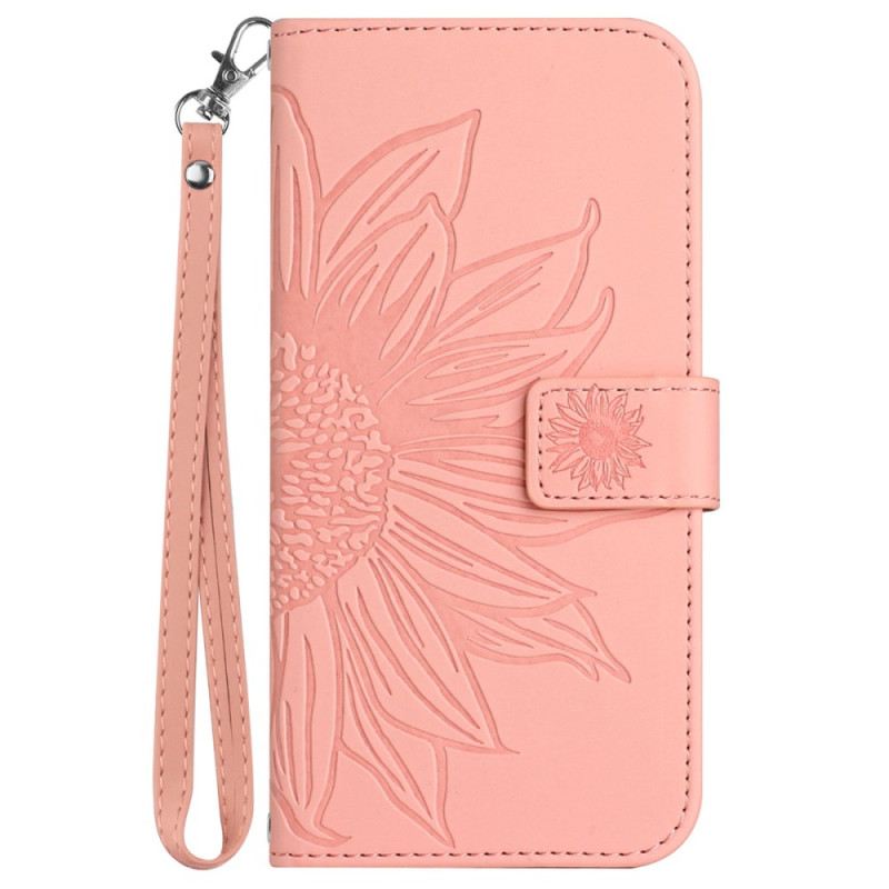 Lederhüllen Xiaomi 14 Ultra Sonnenblumenmuster Mit Riemen