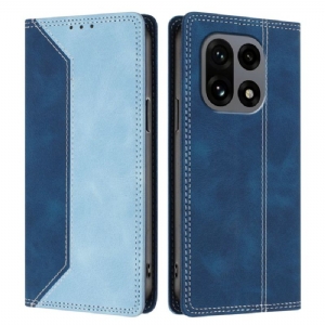 Flip Case Oneplus 15 Handyhülle Zweifarbiger Rfid-schutz