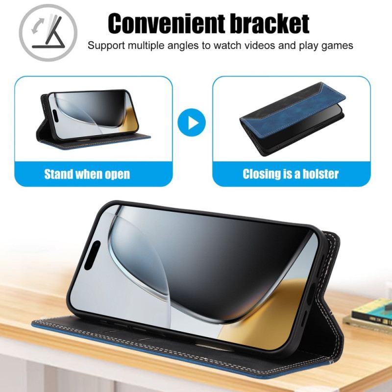 Flip Case Oneplus 15 Handyhülle Zweifarbiger Rfid-schutz