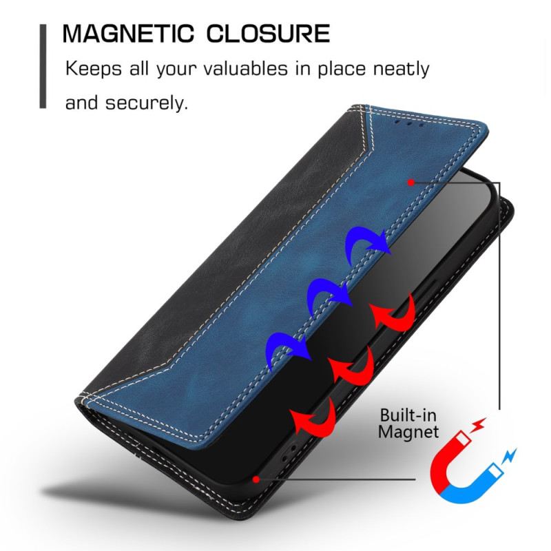 Flip Case Oneplus 15 Handyhülle Zweifarbiger Rfid-schutz