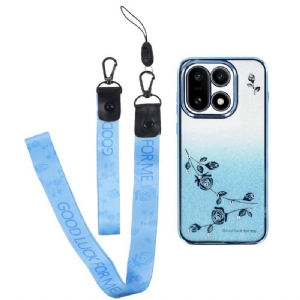 Hülle Oneplus 15 Handyhülle Blumenmuster Mit Kordeln