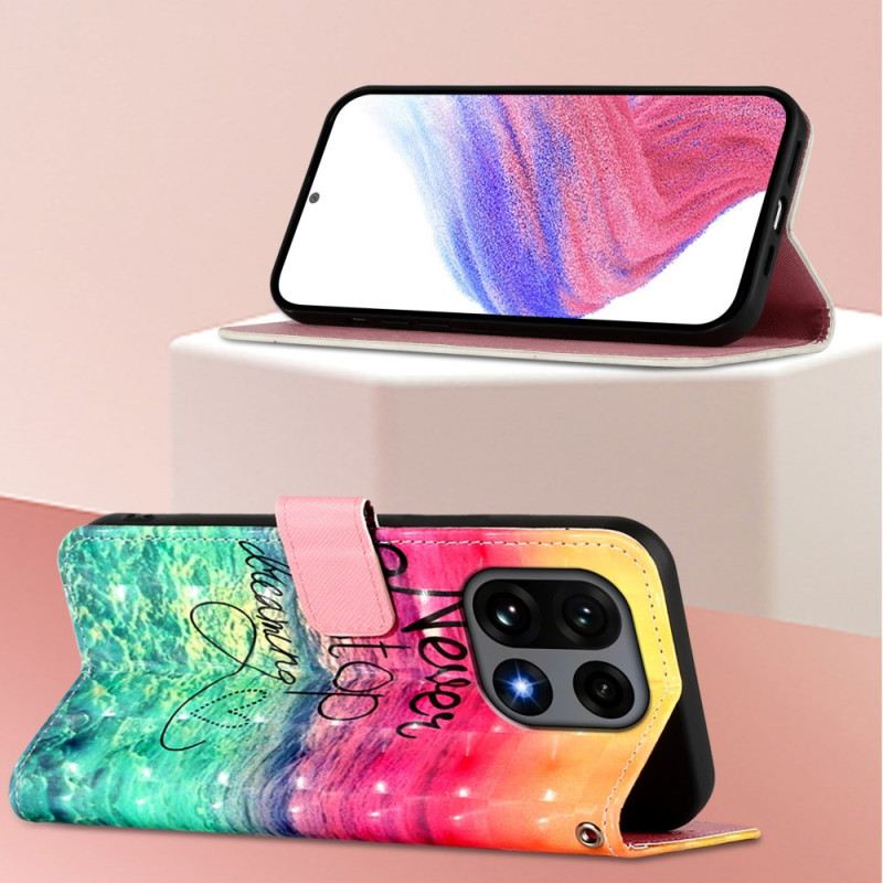 Lederhüllen Für Oneplus 15 Hör Niemals Auf Zu Träumen