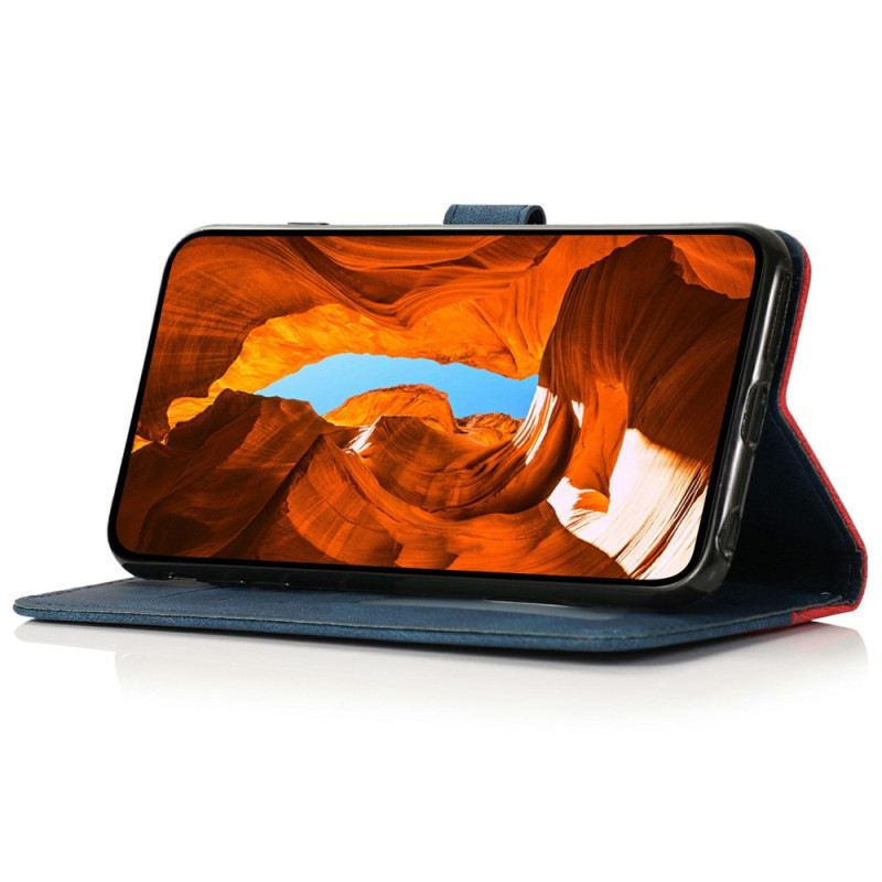 Lederhüllen Für Oneplus 15 Zweifarbiges Design