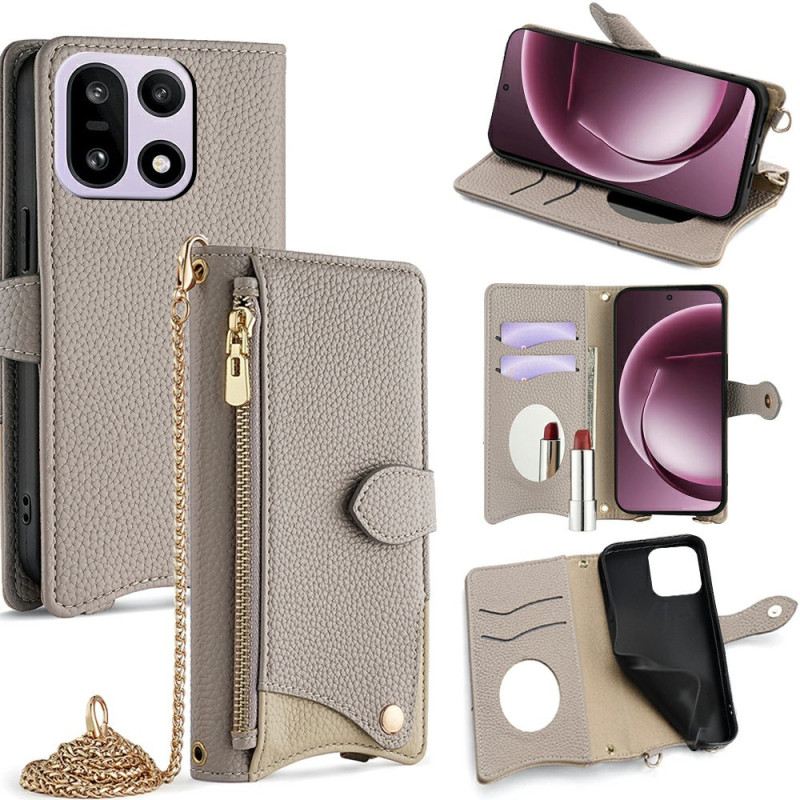 Lederhüllen Oneplus 15 Geldbörse Mit Ketten-schulterriemen