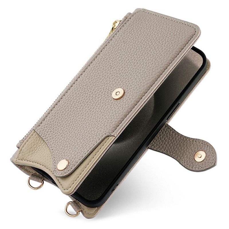 Lederhüllen Oneplus 15 Geldbörse Mit Ketten-schulterriemen