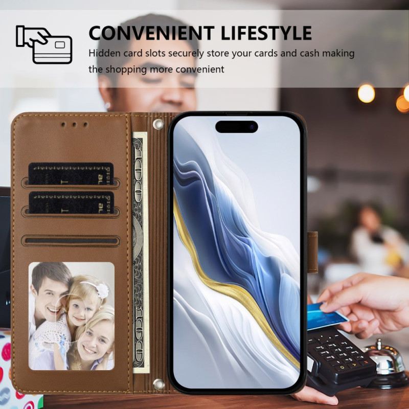 Lederhüllen Oneplus 15 Kleine Katze Mit Riemen