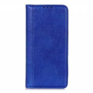 Flip Case Für Samsung Galaxy S25 Ultra 5g Spaltleder Litschi-optik