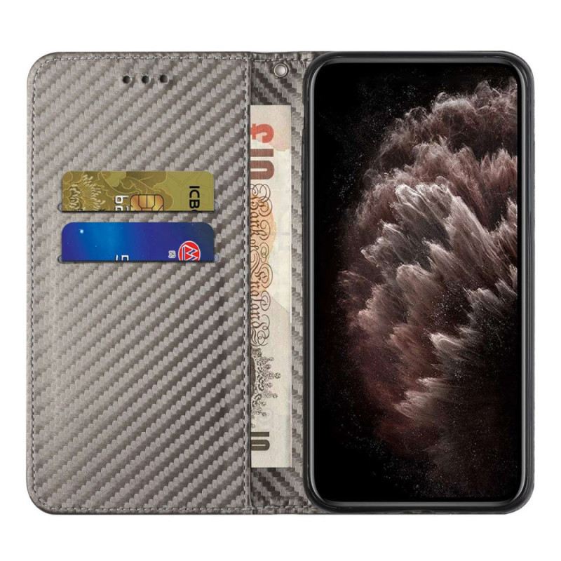 Flip Case Samsung Galaxy S25 Ultra 5g Handyhülle Carbonfaser Mit Riemen