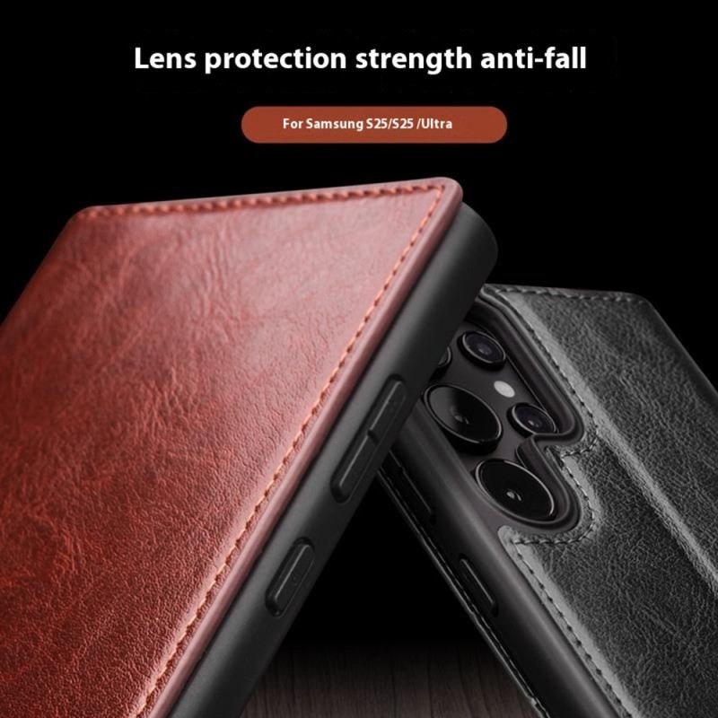 Flip Case Samsung Galaxy S25 Ultra 5g Qialino-leder