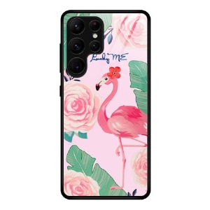 Hülle Für Samsung Galaxy S25 Ultra 5g Flamingo Aus Gehärtetem Glas