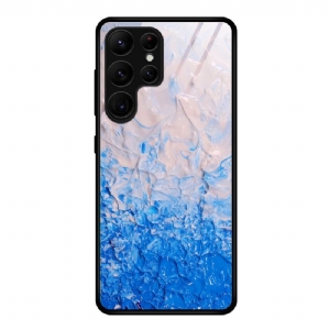 Hülle Für Samsung Galaxy S25 Ultra 5g Gehärtetes Glas Marmoroptik