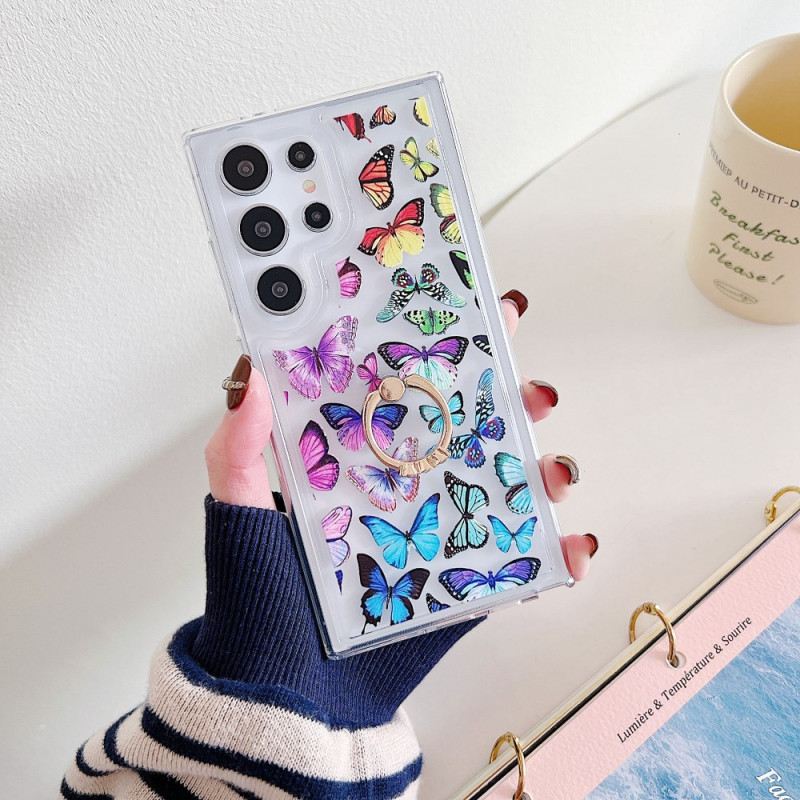 Hülle Für Samsung Galaxy S25 Ultra 5g Gemusterter Ringhalter