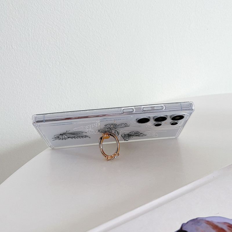 Hülle Für Samsung Galaxy S25 Ultra 5g Gemusterter Ringhalter