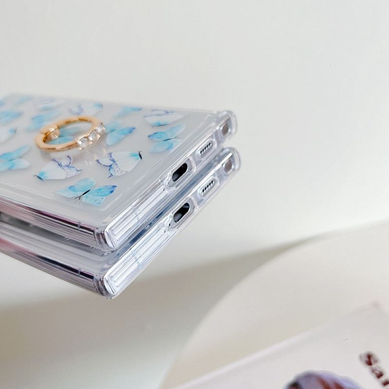 Hülle Für Samsung Galaxy S25 Ultra 5g Gemusterter Ringhalter