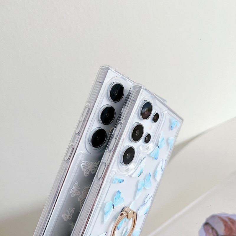 Hülle Für Samsung Galaxy S25 Ultra 5g Gemusterter Ringhalter