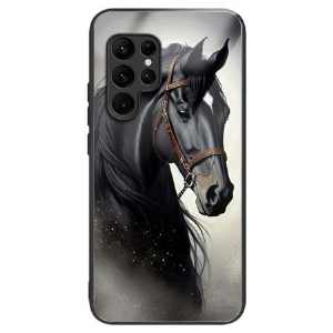 Hülle Für Samsung Galaxy S25 Ultra 5g Graues Pferd Aus Gehärtetem Glas