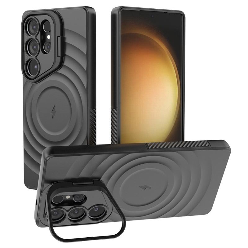 Hülle Für Samsung Galaxy S25 Ultra 5g Magsafe-kompatibles Wellenförmiges Design Mit Ständer