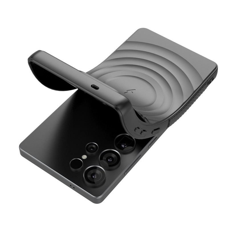 Hülle Für Samsung Galaxy S25 Ultra 5g Magsafe-kompatibles Wellenförmiges Design Mit Ständer