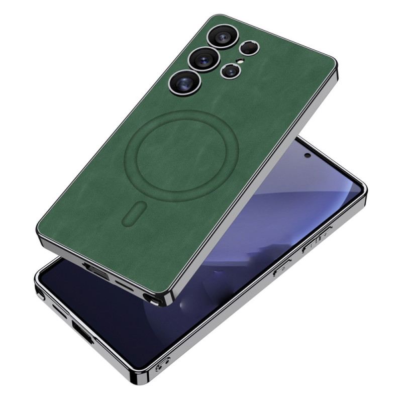 Hülle Für Samsung Galaxy S25 Ultra 5g Mattes Kunstleder Kompatibel Mit Magsafe