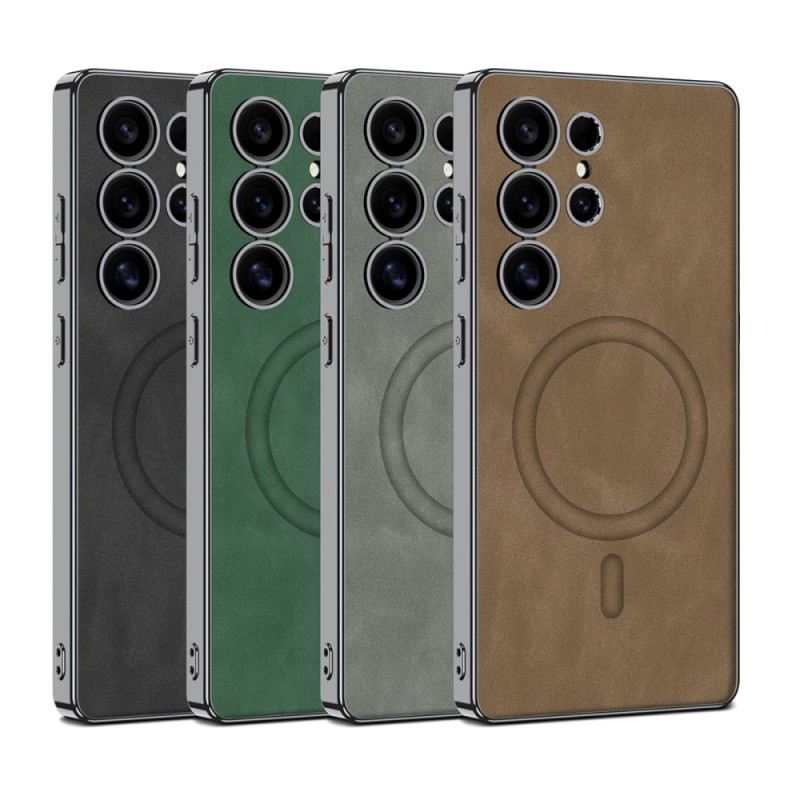 Hülle Für Samsung Galaxy S25 Ultra 5g Mattes Kunstleder Kompatibel Mit Magsafe