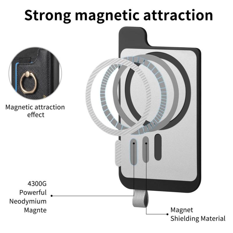 Hülle Samsung Galaxy S25 Ultra 5g Abnehmbarer Kartenhalter In Wildlederoptik
