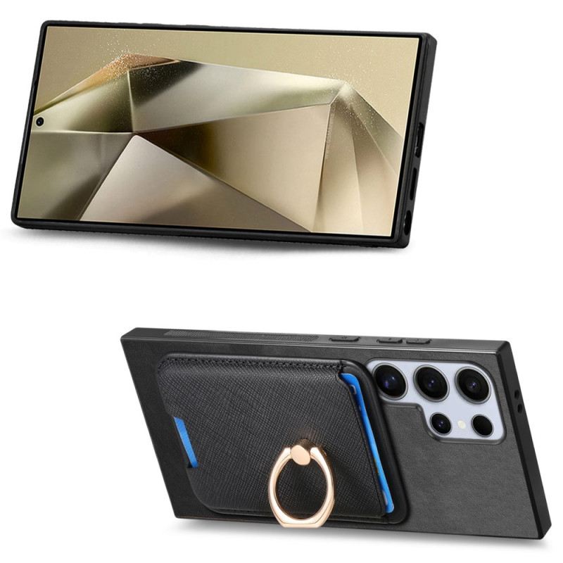 Hülle Samsung Galaxy S25 Ultra 5g Abnehmbarer Magnetischer Kartenhalter Und Ständer