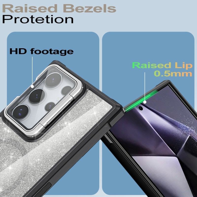 Hülle Samsung Galaxy S25 Ultra 5g Glitzer Mit Integriertem Ständer