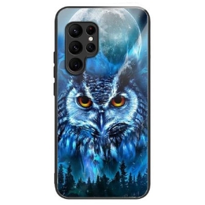 Hülle Samsung Galaxy S25 Ultra 5g Handyhülle Gehärtetes Glas Mit Eule Und Mond