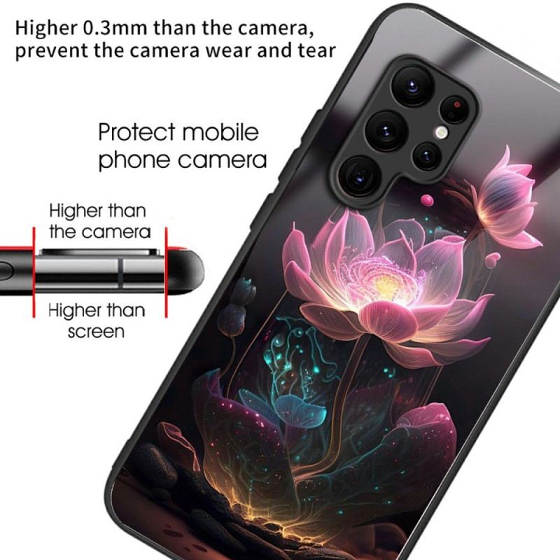Hülle Samsung Galaxy S25 Ultra 5g Lotusblume Aus Gehärtetem Glas