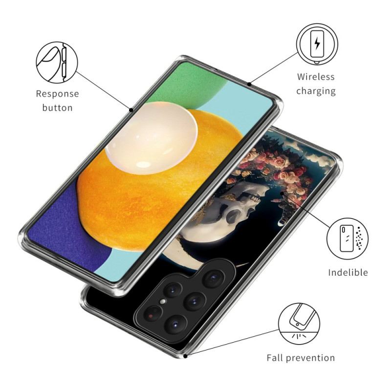 Hülle Samsung Galaxy S25 Ultra 5g Rosa Totenkopf