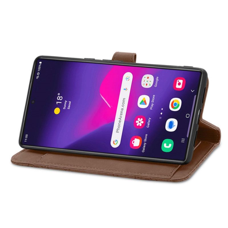 Lederhüllen Für Samsung Galaxy S25 Ultra 5g Geldbörse Mit Reißverschluss Und Spitzendesign