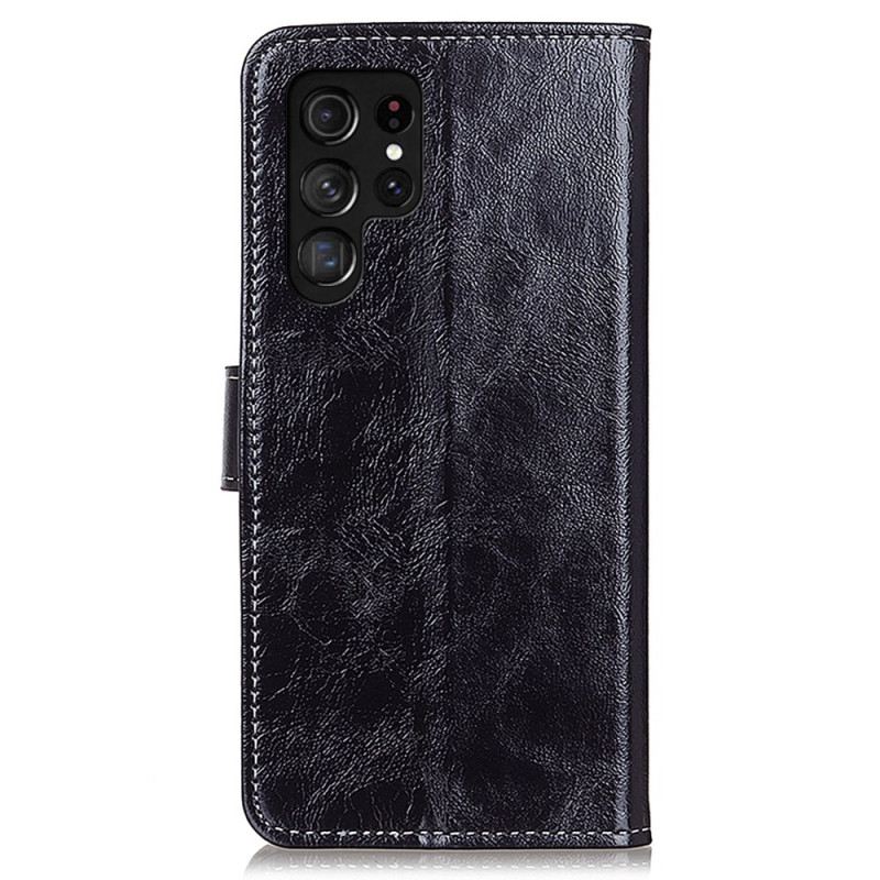 Lederhüllen Samsung Galaxy S25 Ultra 5g Glänzendes Kunstleder