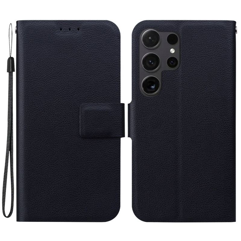 Lederhüllen Samsung Galaxy S25 Ultra 5g Glattlederoptik Mit Riemen