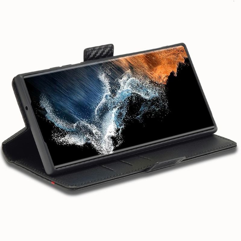 Lederhüllen Samsung Galaxy S25 Ultra 5g Handyhülle Carbonfaser Lc.imeeke