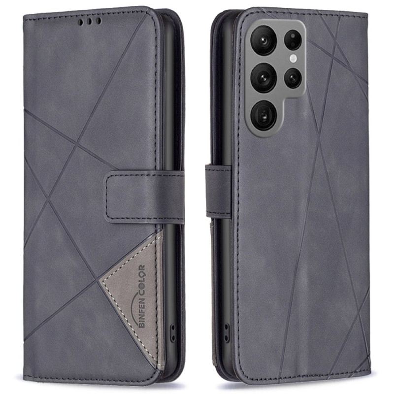 Lederhüllen Samsung Galaxy S25 Ultra 5g Handyhülle Geometrisches Muster Binfen Color