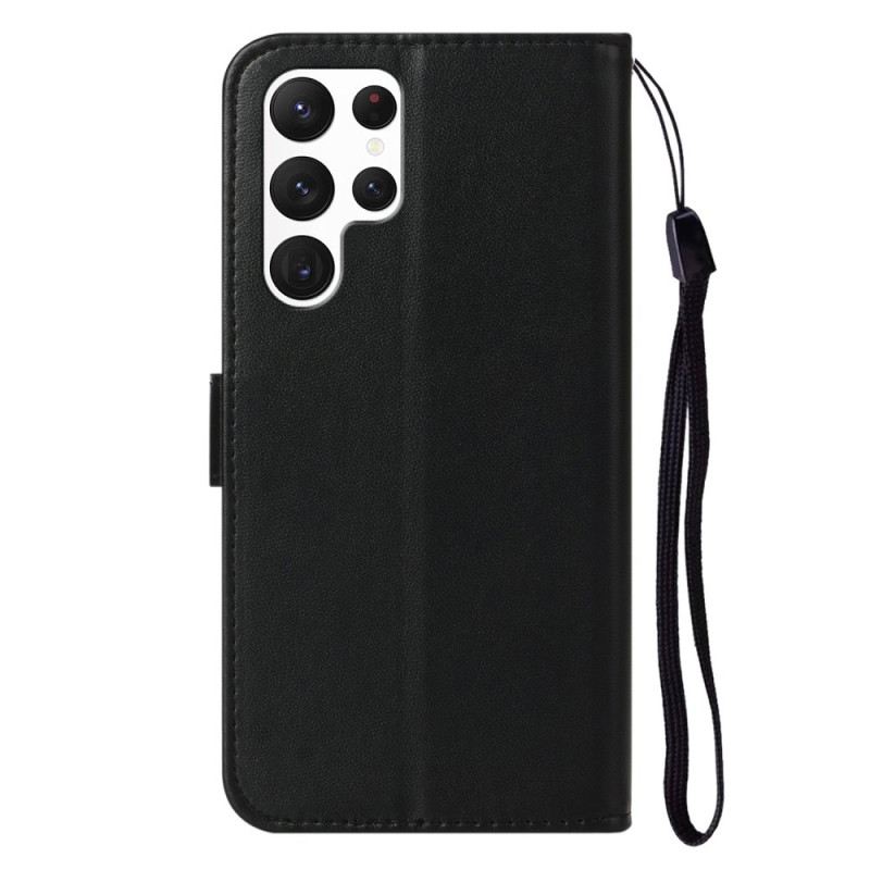 Lederhüllen Samsung Galaxy S25 Ultra 5g Handyhülle Glattes Kunstleder