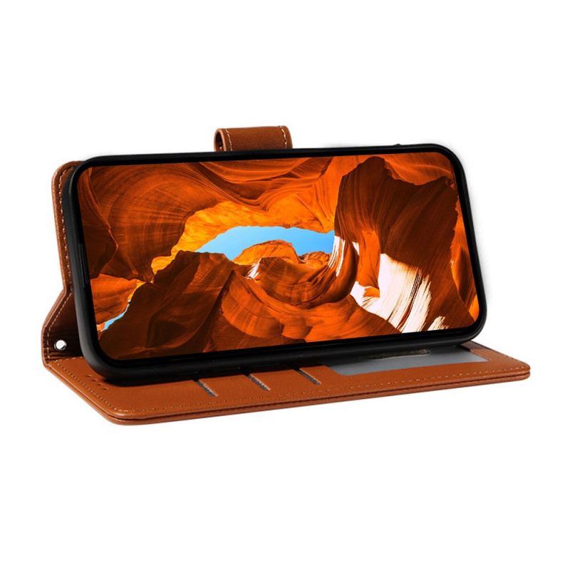 Lederhüllen Samsung Galaxy S25 Ultra 5g Handyhülle Rfid-geldbörse Aus Leder Mit Riemen