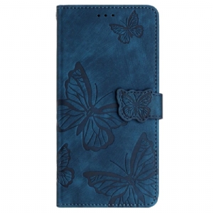 Lederhüllen Samsung Galaxy S25 Ultra 5g Handyhülle Schmetterlinge In Wildlederoptik