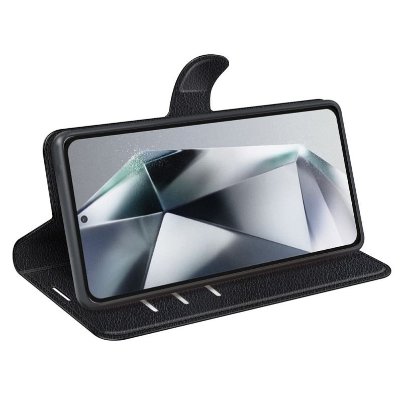 Lederhüllen Samsung Galaxy S25 Ultra 5g Klassisches Litschi-kunstleder