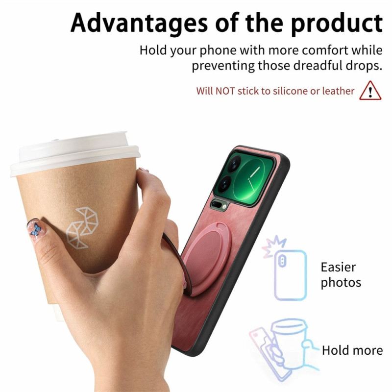 Hülle Für Xiaomi 17 Pro Drehbar Ständer Und Retro-lederoptik