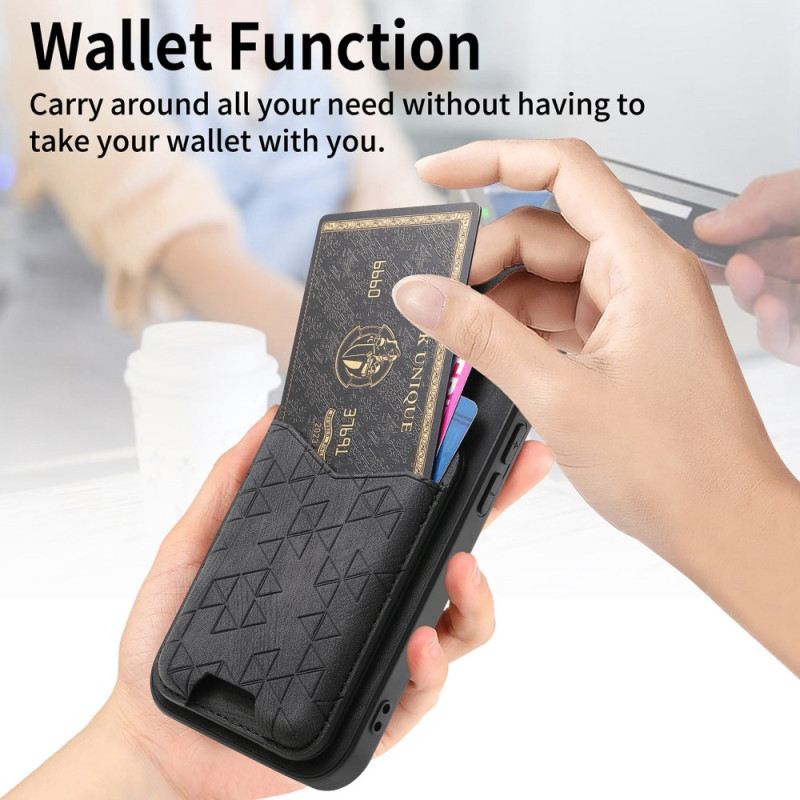 Hülle Für Xiaomi 17 Pro Kartenhalter Und Gravierter Designständer