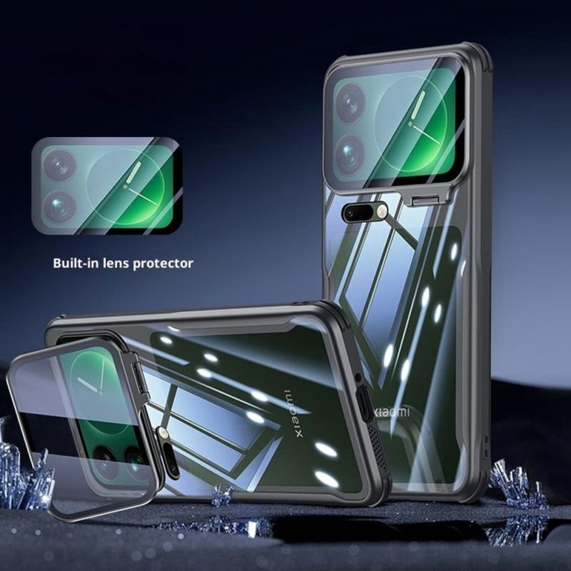 Hülle Xiaomi 17 Pro Transparenter Integrierter Ständer Und Kameraschutz