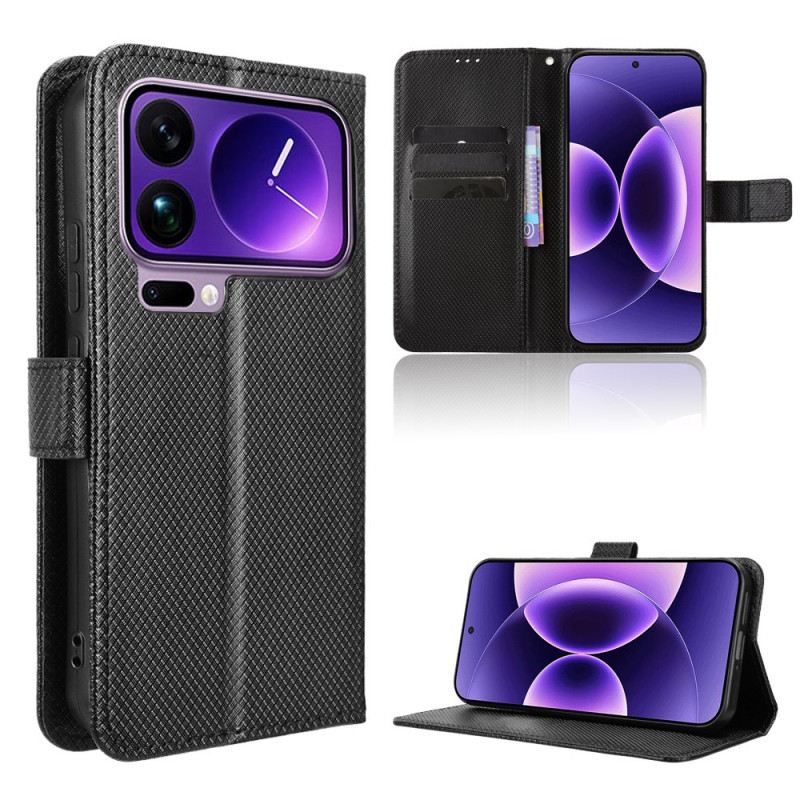 Lederhüllen Für Xiaomi 17 Pro Strukturiertes Kunstleder